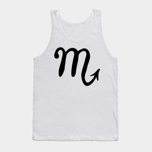 Plain Black Scorpio Tank Top